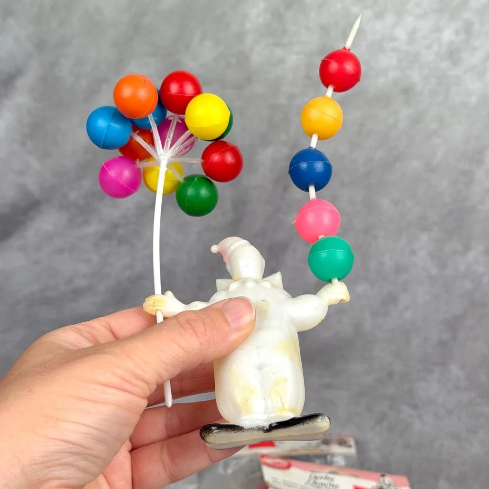 Vintage 1991 Wilton Cake Picks Topper Derby Clowns Train Circus Birthday 40+ Pcs